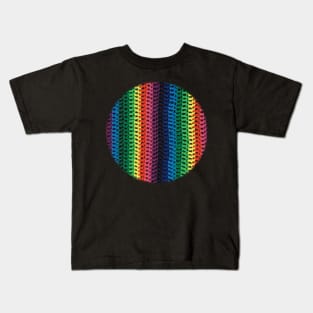 Rainbow crochet Kids T-Shirt